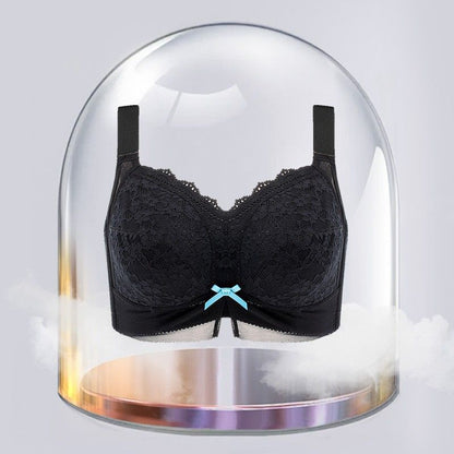 Breathable Full-Coverage Wireless Bra with Cute Bow