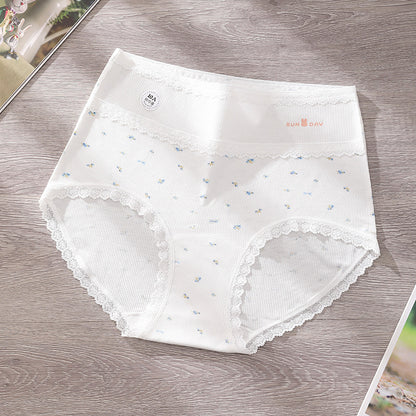 Women‘s High Waist Plus Size Plaid Floral Striped Block Panties
