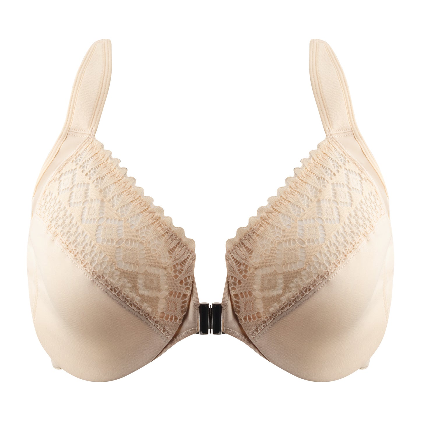 Plus Size Front Closure Wireless Push Up Shaping Bra