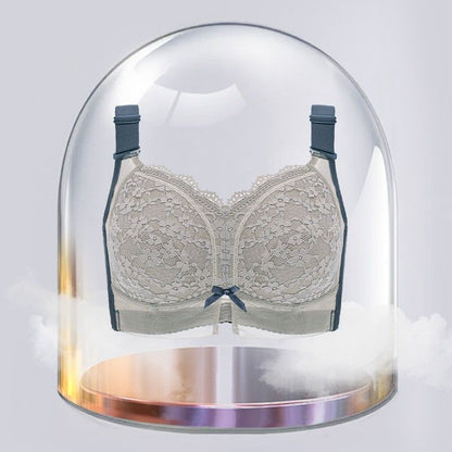 Breathable Full-Coverage Wireless Bra with Cute Bow