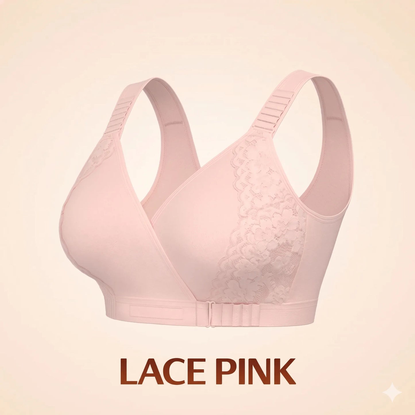 Supportive Lift Design Plus Size Bra With 6-Position Adjustable Straps