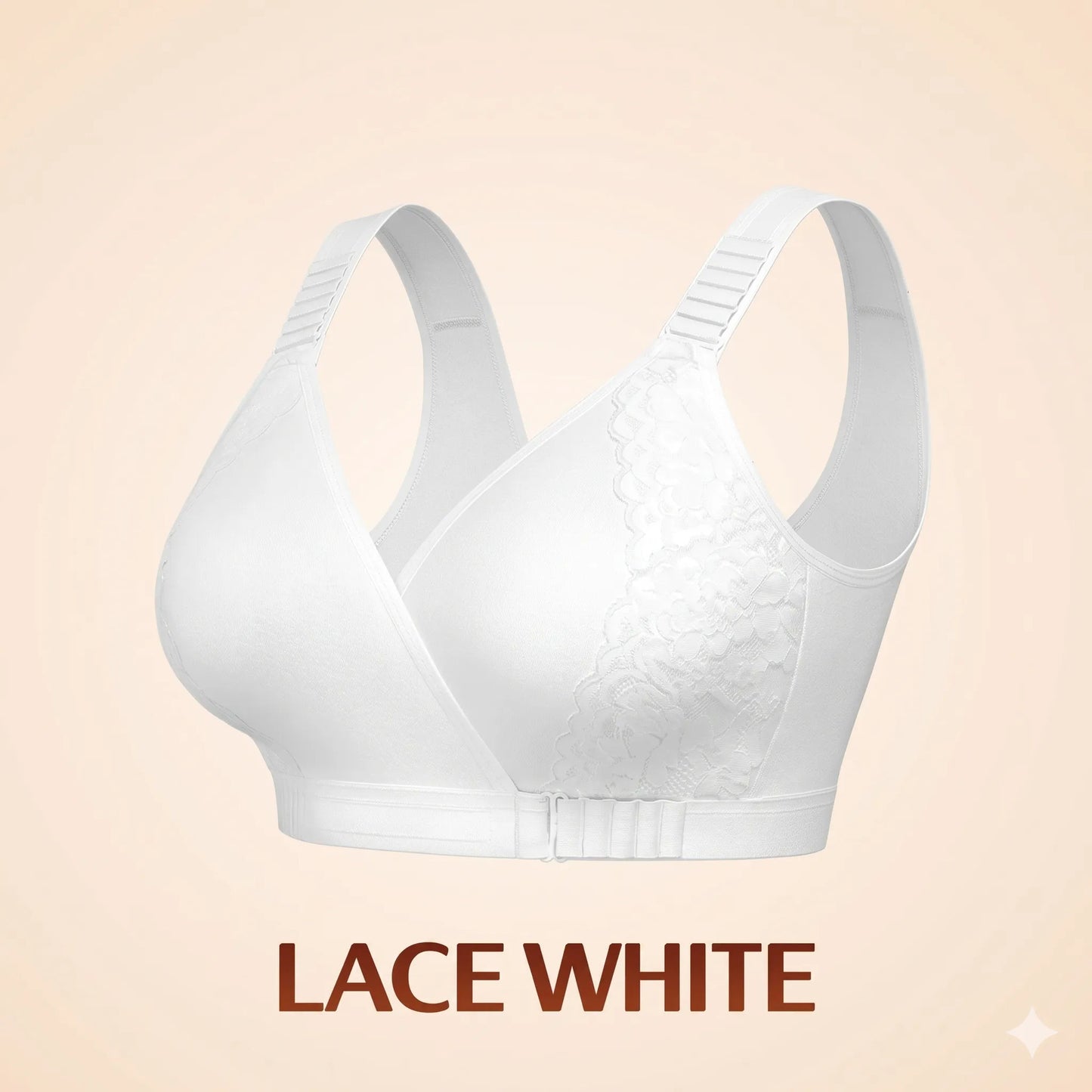 Supportive Lift Design Plus Size Bra With 6-Position Adjustable Straps