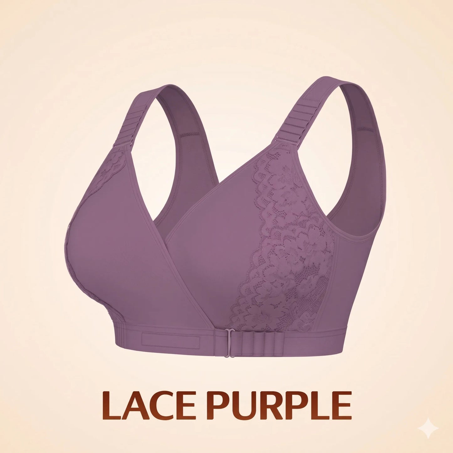 Supportive Lift Design Plus Size Bra With 6-Position Adjustable Straps
