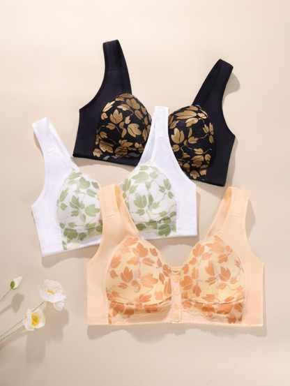 Wireless Front-Closure Support Bra with Shaping Side Control [New Arrival]