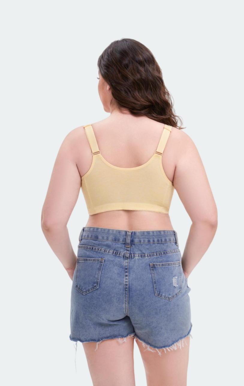 Lace Vest-Style Front-Closure Bra with Breathable Lift
