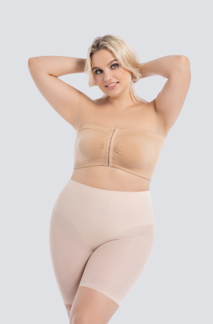 Plus-Size Seamless Bandeau Bra with Stay-Put Support