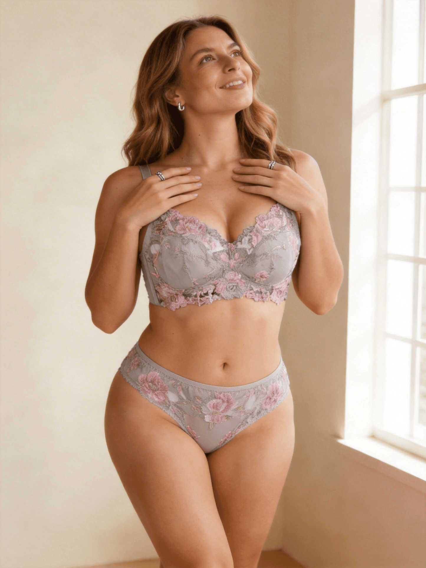 Plus Size Thin Cup Wireless & Full Coverage Minimizer Bra for Women