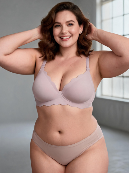 Leopard Print Plus Size Jelly Gel Thin Seamless Wireless Bra