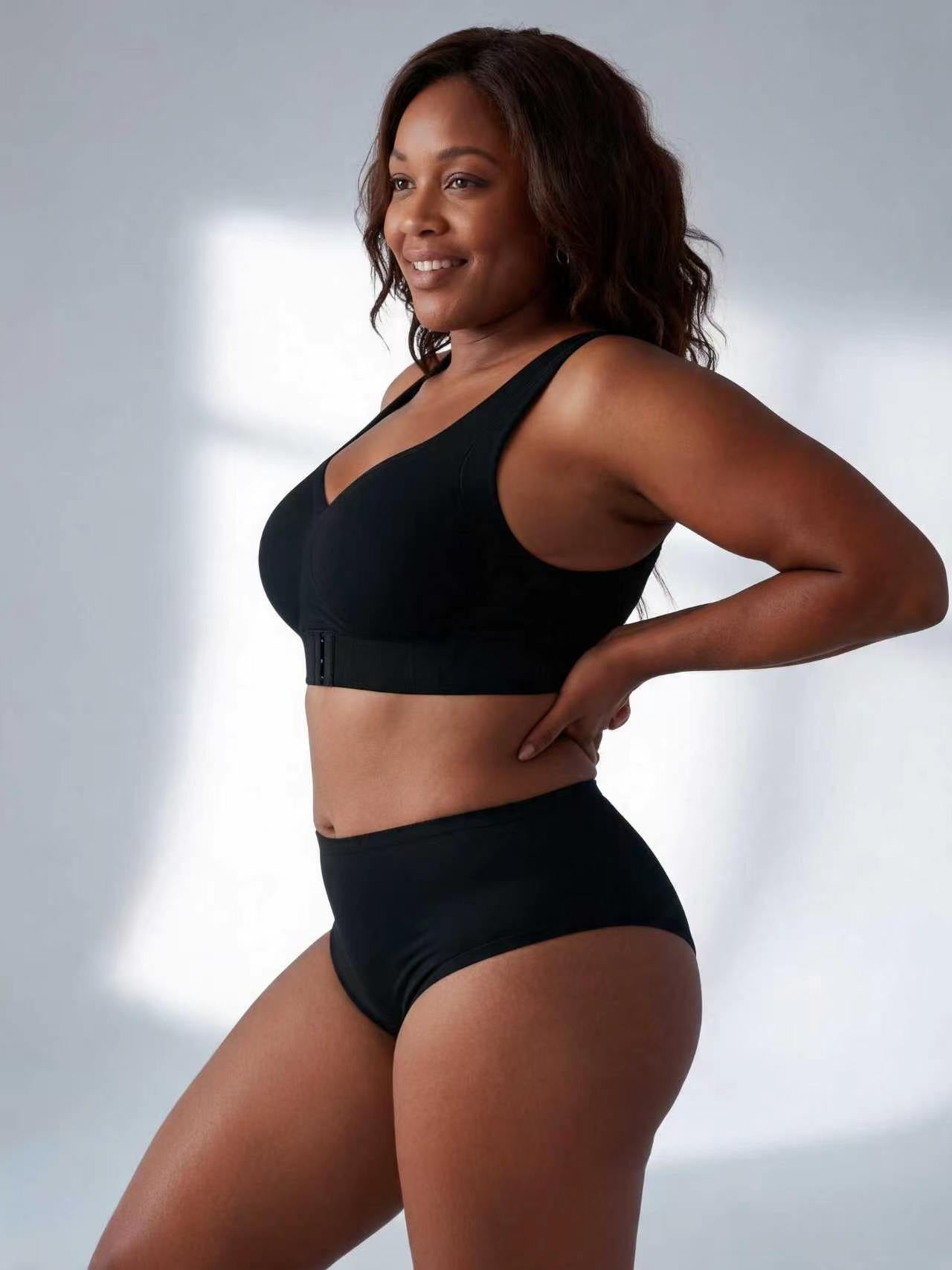 Plus Size Women's Jelly Strip Support Posture Correction Bra