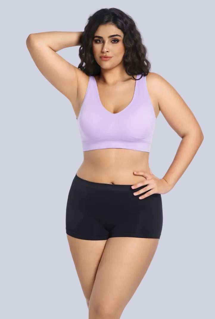 back enhancing seamless bra for light workouts