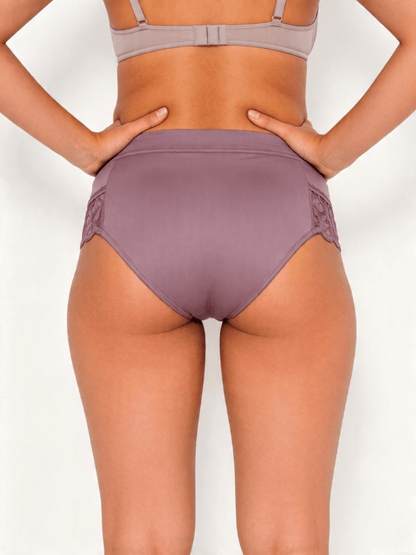 Lace Seamless Breathable Moisture Plus Size Mid‑waist Briefs
