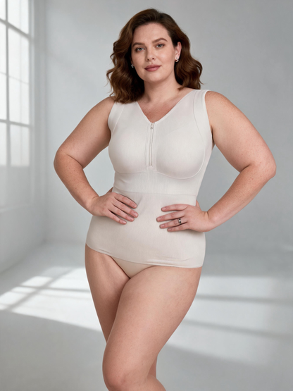 Front Zipper Plus Size Invisible Seamless Bra for Women
