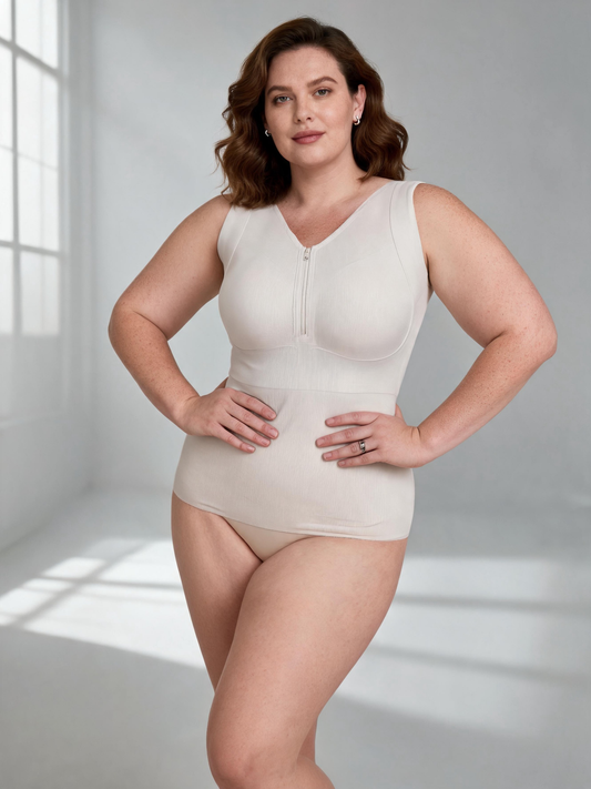 Front Zipper Plus Size Invisible Seamless Bra for Women
