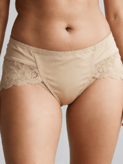 Lace Seamless Breathable Moisture Plus Size Mid-Rise Panties