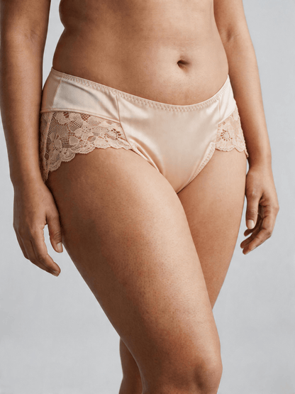 Lace Seamless Breathable Moisture Plus Size Mid-Rise Panties