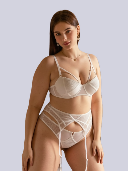 Luxurious Plus Size Lace Bra Set for Women Comfortable Lift & Push-Up
