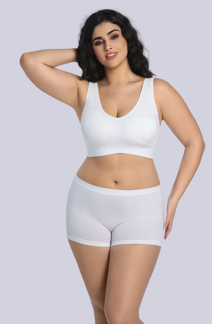 clean line seamless sports bra with wireless comfort