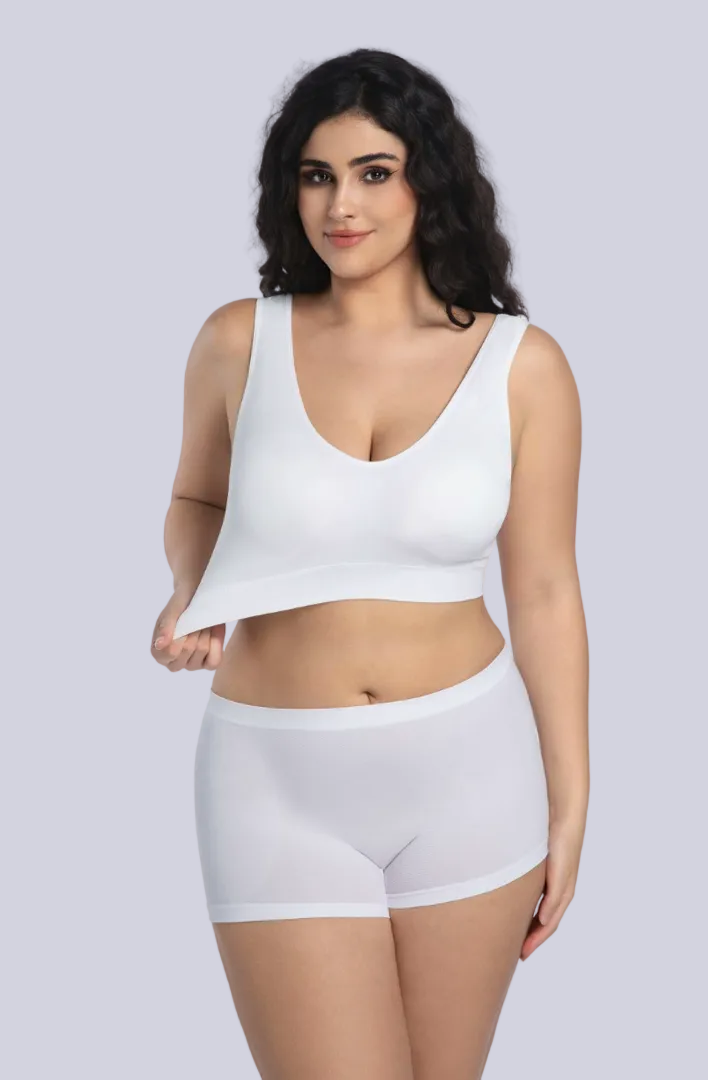 comfort focused wireless seamless sports bra