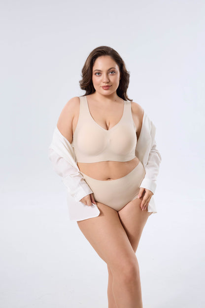 comfortable full coverage wireless bra support