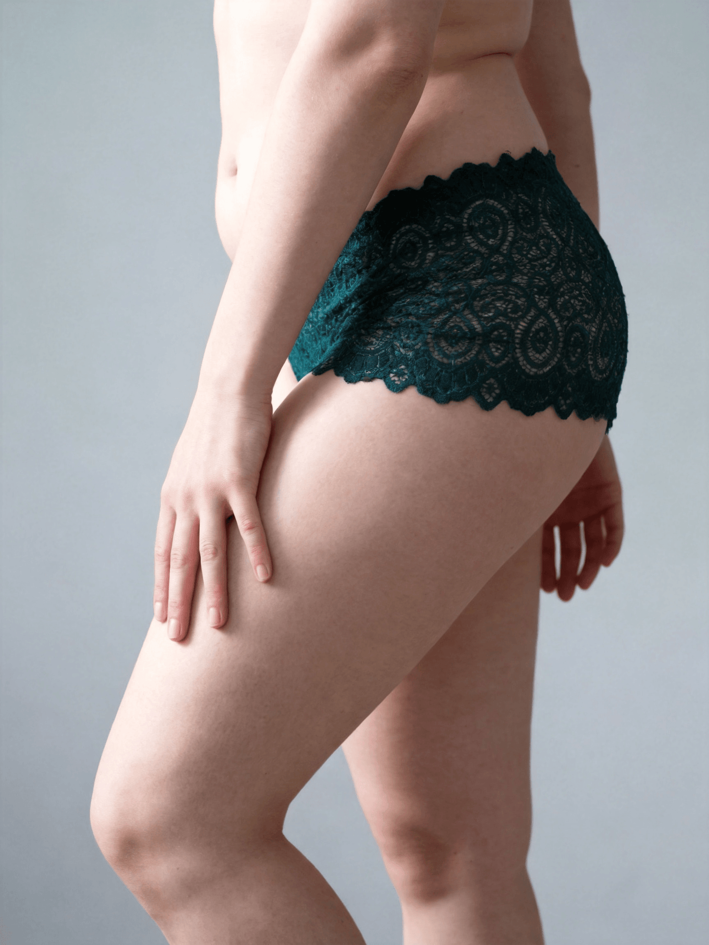 Plus Size Panties, Hollow Out Breathable Floral Mid Waist Ladies Underwear