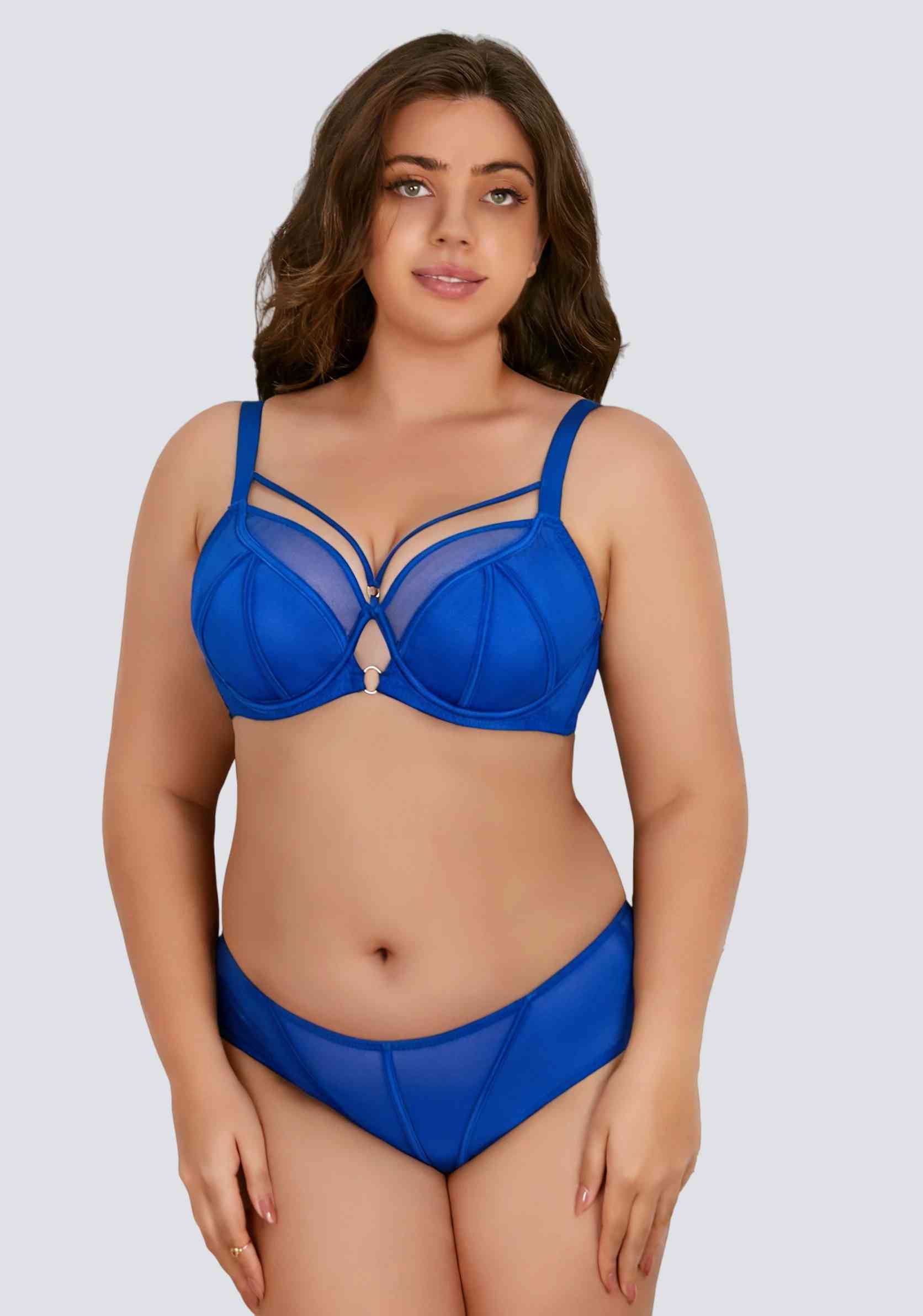 confidence fit mesh underwire bra set designed for plus size full coverage