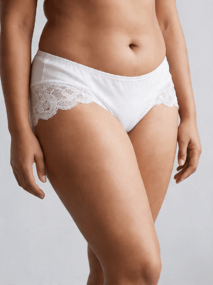 Lace Seamless Breathable Moisture Plus Size Mid-Rise Panties