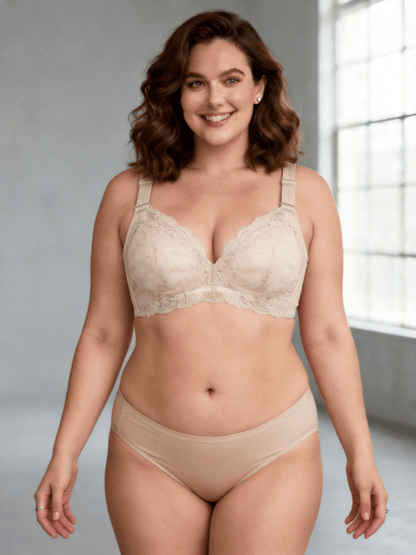 Wireless Full Coverage Thin Cup Minimizer Bra, Slimming & Push-up