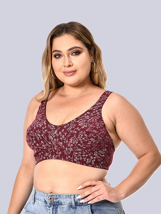 experience ultimate comfort with our wireless cotton bra. chinese style printing, wide shoulder straps and plus size fit make it your new daily essential.