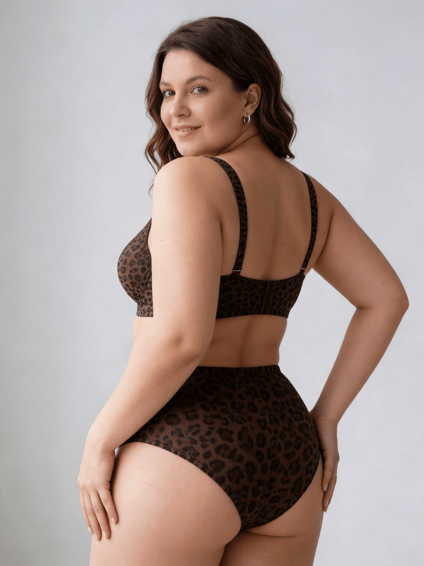 Wireless Full-Coverage Bra with Leopard Print Choosable