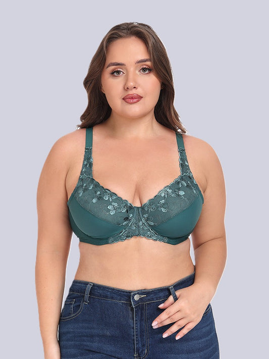 this beautiful embroidery bra is ideal ladies wear, a great daily basic, offering a slim and flattering fit in comfortable large sizes.

