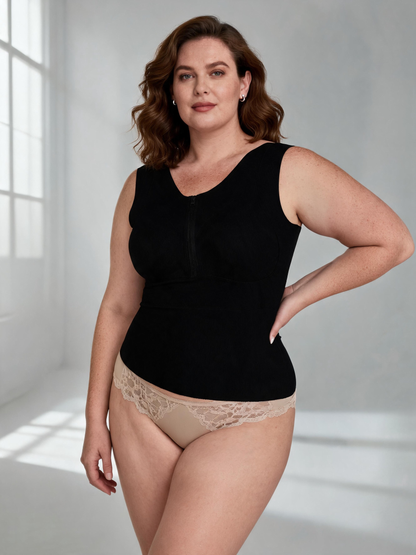 Front Zipper Plus Size Invisible Seamless Bra for Women