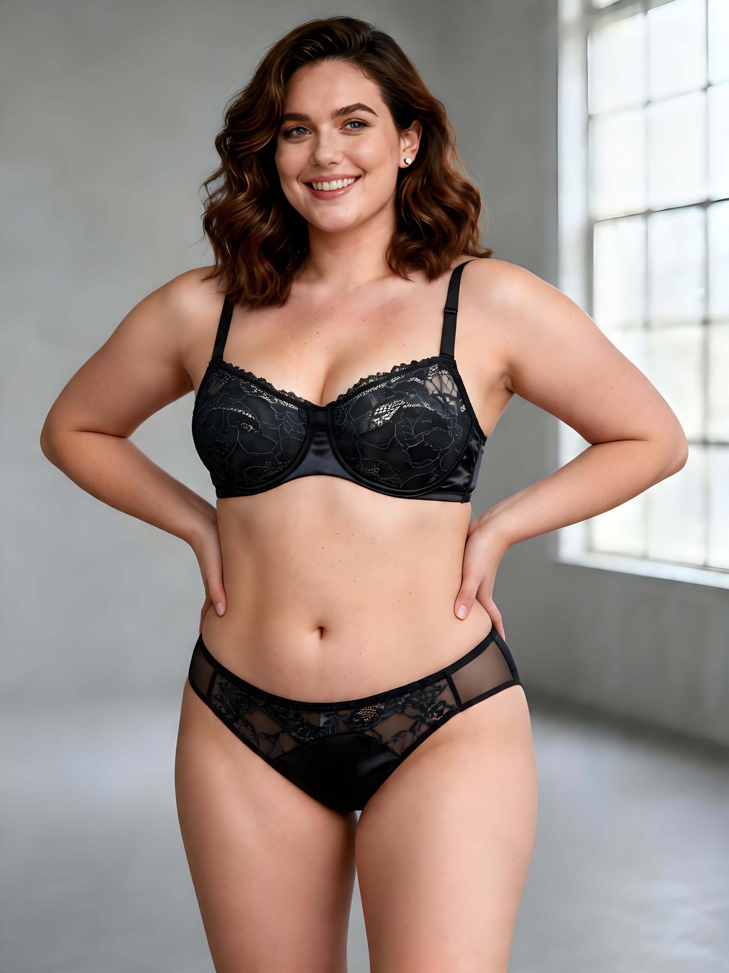 Full Coverage Plus Size Minimizer Bra Set, Side Support & Lift for Curvy Women
