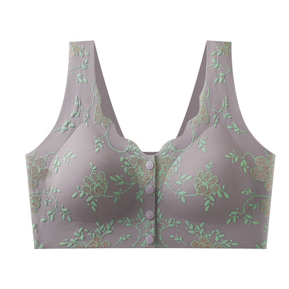 Front Closure Seamless Bra, Push Up, Side Support, Breathable & Comfortable