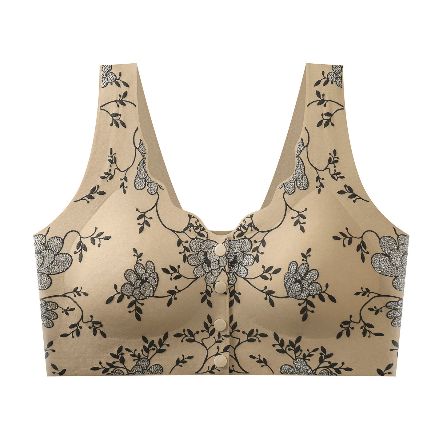 Front Closure Seamless Bra, Push Up, Side Support, Breathable & Comfortable