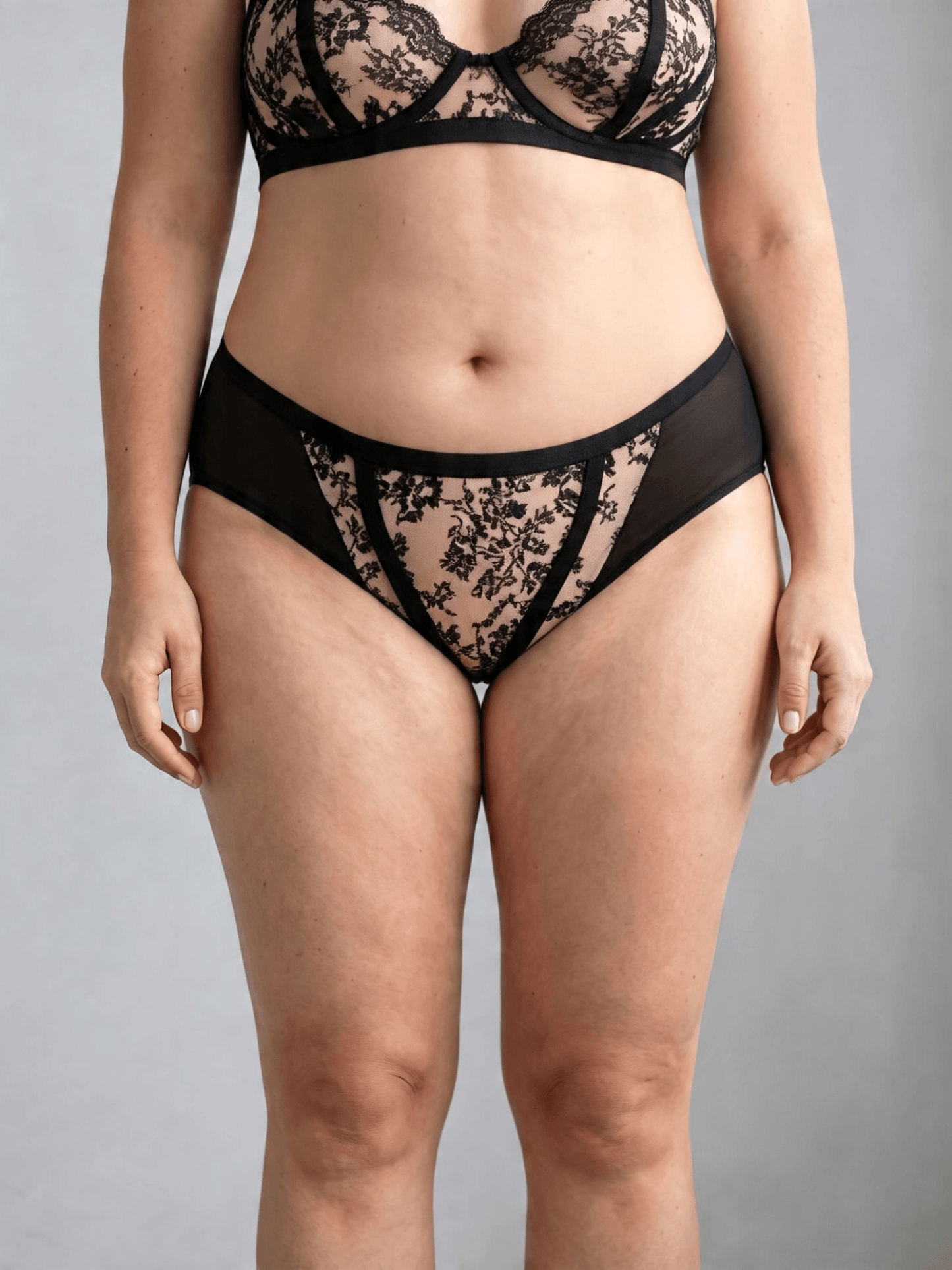 Plus Size Women's High Waist Underwear, Breathable & Embroidery Briefs For Summer