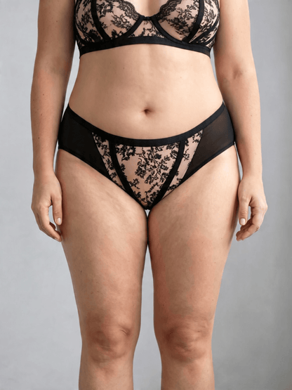 Plus Size Women's High Waist Underwear, Breathable & Embroidery Briefs For Summer