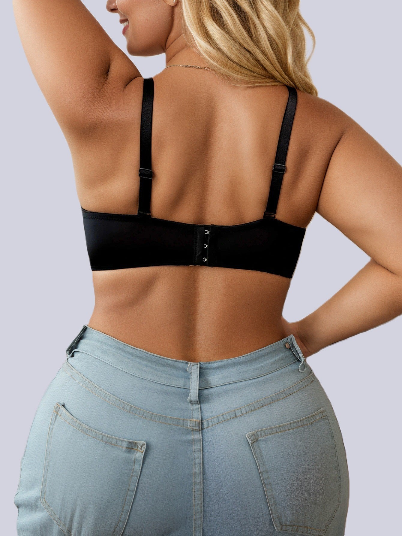 comfortable thin plus size bra, soft breathable fabric, elegant lace, underwire for better support and charming curves.
