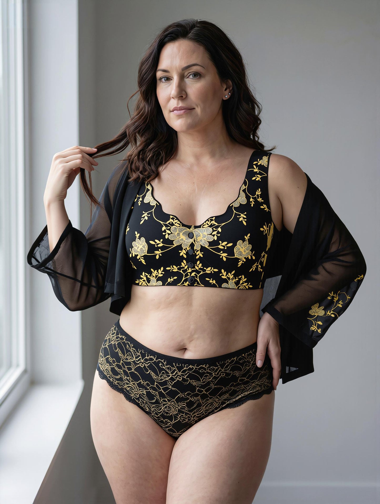Front Closure Seamless Bra, Push Up, Side Support, Breathable & Comfortable