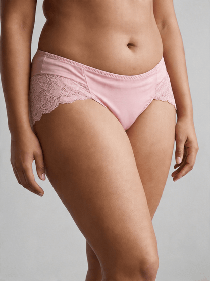 Lace Seamless Breathable Moisture Plus Size Mid-Rise Panties