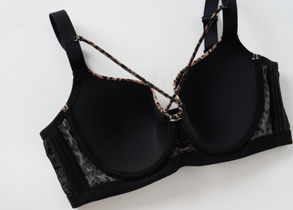 Leopard Print Underwire Lift Bra with Lightweight Cups