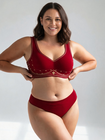 Thin Full‑Coverage Minimizer Bra Side Breast Control & Anti‑Slip