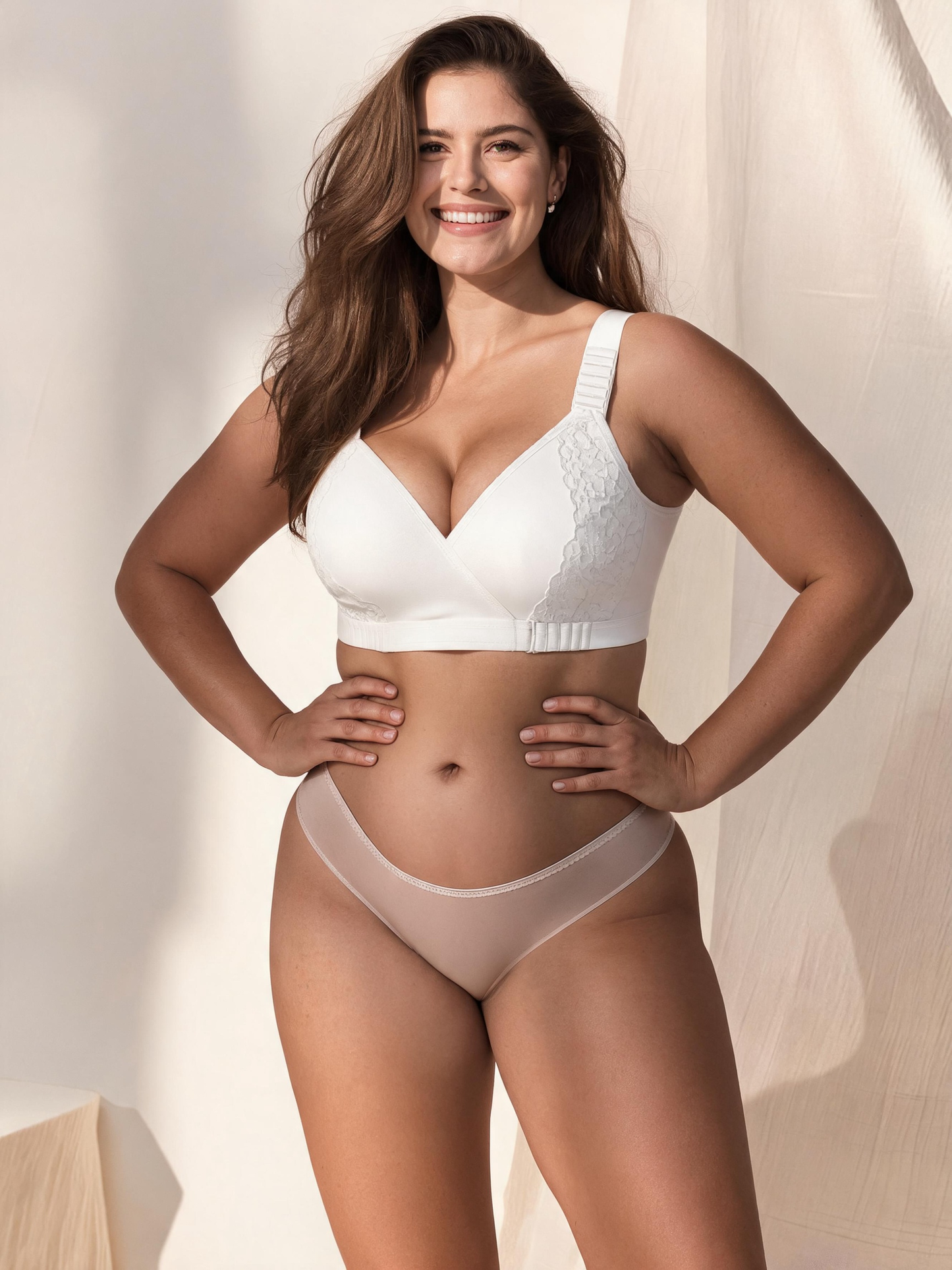 Supportive Lift Design Plus Size Bra With 6-Position Adjustable Straps