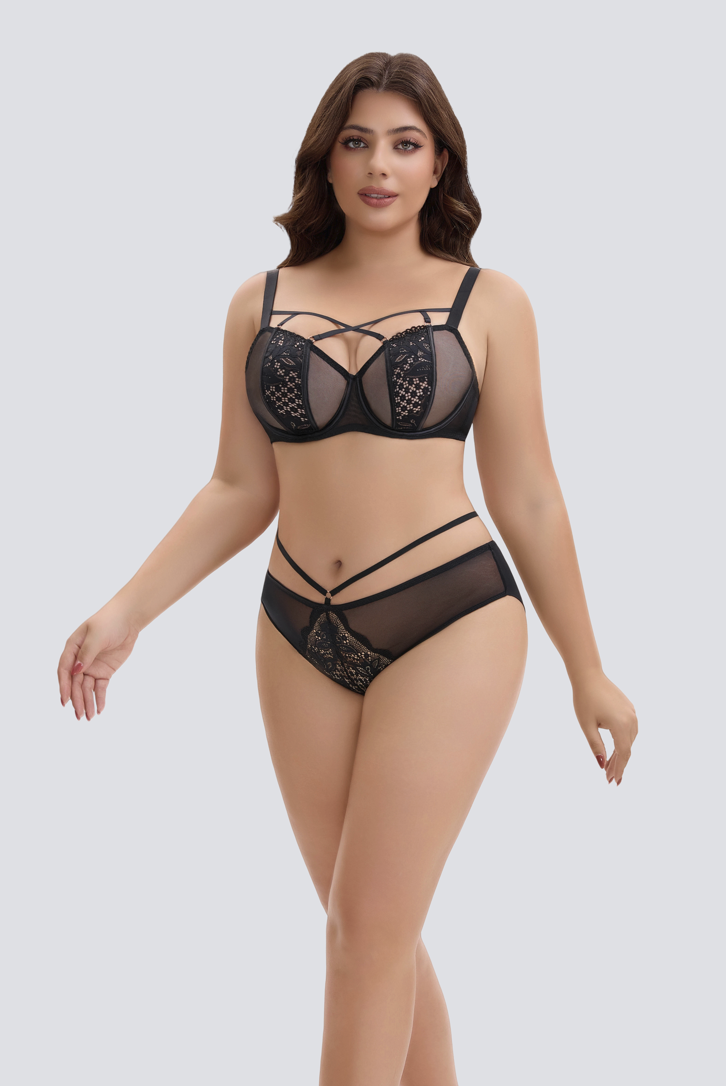 feminine lace bra providing natural support for plus size busts