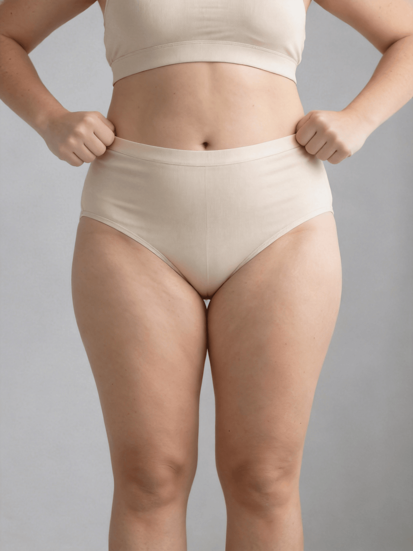Women's Modal High-Waisted Underwear,Plus Size Extend Crotch for Big Hip