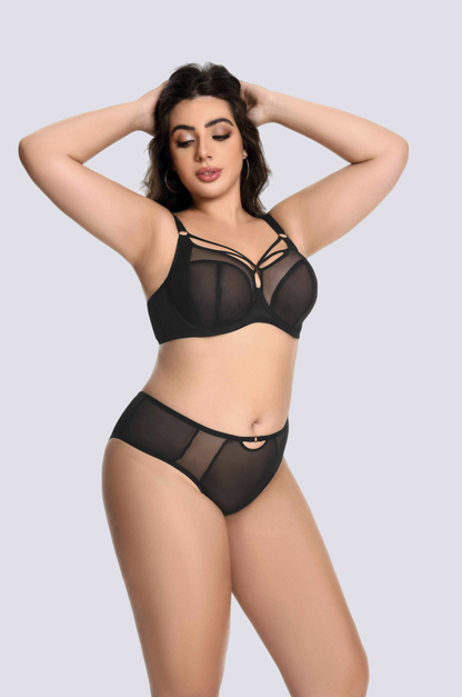 firm support mesh underwire bra created for full bust stability and lift