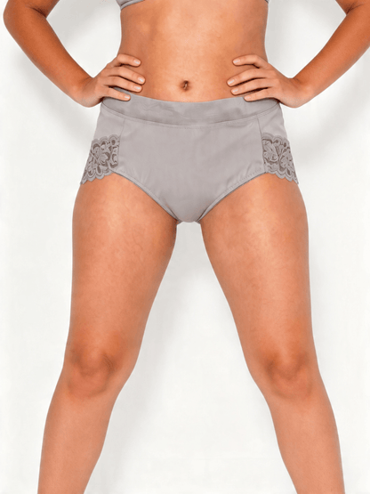 Lace Seamless Breathable Moisture Plus Size Mid‑waist Briefs
