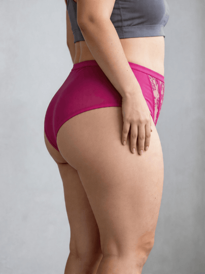 Plus Size Women's High Waist Underwear, Breathable & Embroidery Briefs For Summer