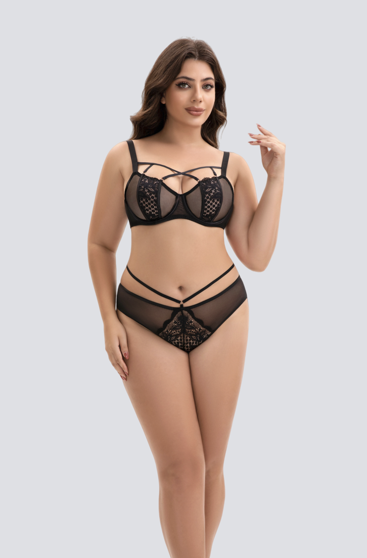 lace bra designed to support and shape a fuller plus size bust