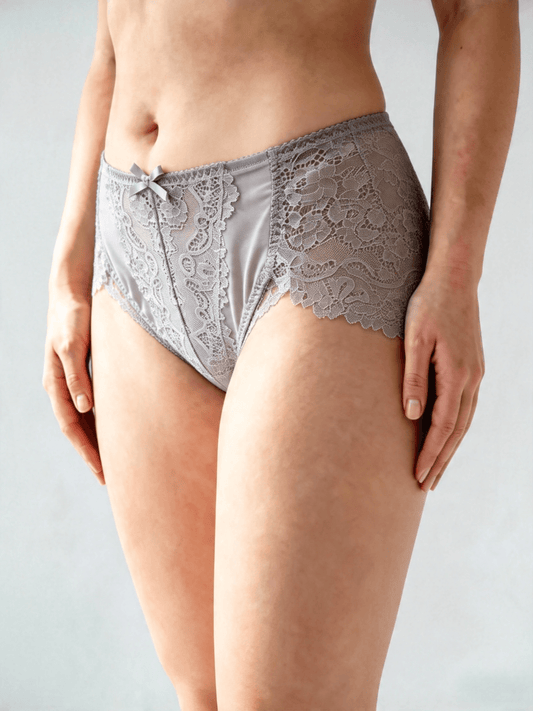 Plus Size Elegant Style Lace Panties for Women, Mid Waist & Seamless Briefs