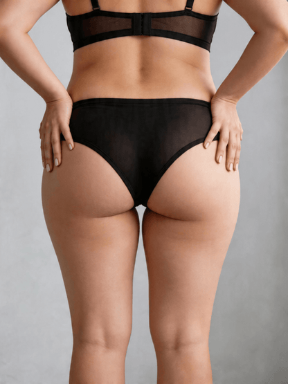 Plus Size Women's High Waist Underwear, Breathable & Embroidery Briefs For Summer